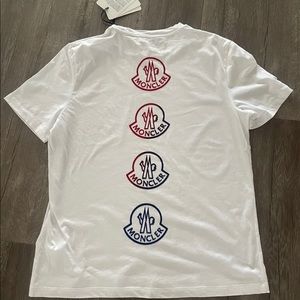 Moncler Maglia Graphic Tee T-Shirt Men's Size L White New NWT